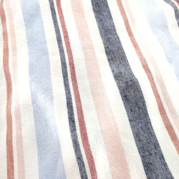 Anthropologie Maeve Chatham Striped Button Down Linen Blend Shirt - Size M - GUC - Picture 5 of 12